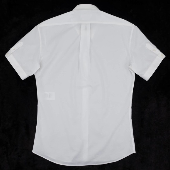 Alexander McQueen Button-Down Shirt Short-Sleeve Men's 48 (Medium) White - Picture 3 of 8